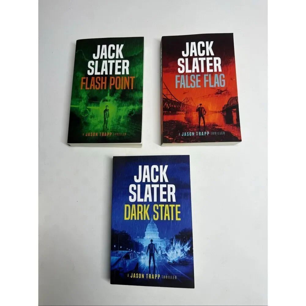 Set of 3 Books Jack Slater False Flag/ Flash Point/Dark State Paper Cover GUC
